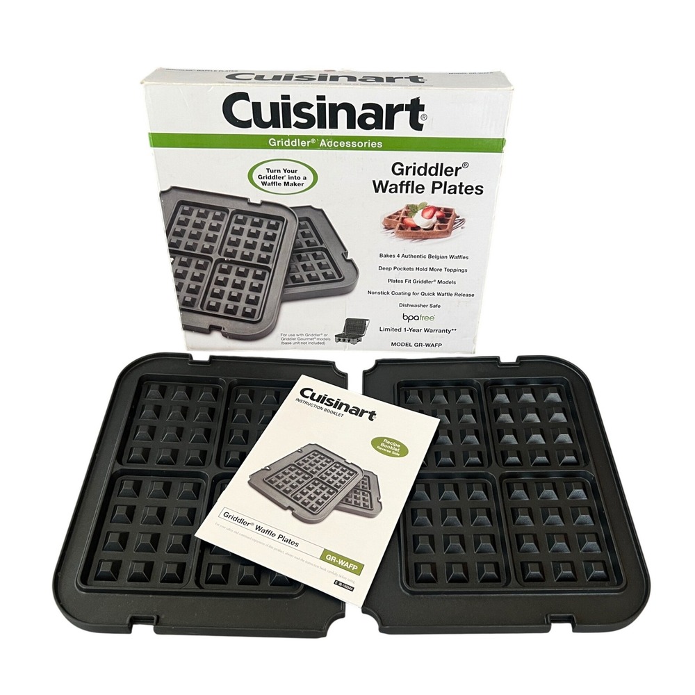 Cuisinart Griddler Waffle Plates GR-WAFP Belgian Waffle Maker Accessory Set